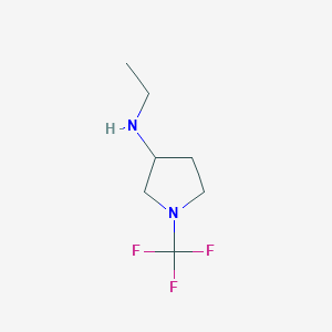 molecular formula C7H13F3N2 B13962752 N-ethyl-1-(trifluoromethyl)pyrrolidin-3-amine 