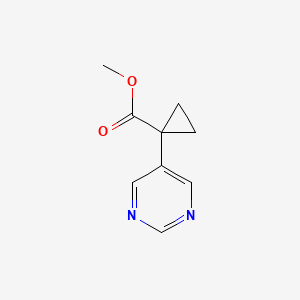 molecular formula C9H10N2O2 B13962758 Methyl 1-(pyrimidin-5-yl)cyclopropanecarboxylate 
