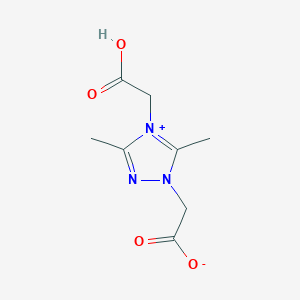 [4-(carboxymethyl)-3,5-dimethyl-1H-1,2,4-triazol-4-ium-1-yl]acetate