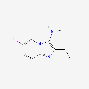 molecular formula C10H12IN3 B13962768 2-ethyl-6-iodo-N-methylimidazo[1,2-a]pyridin-3-amine 