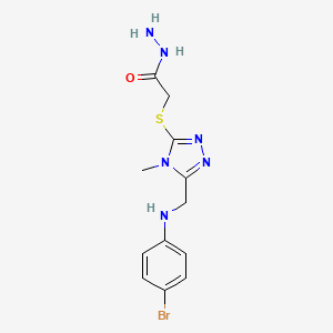 2-[(5-{[(4-bromophenyl)amino]methyl}-4-methyl-4H-1,2,4-triazol-3-yl)thio]acetohydrazide