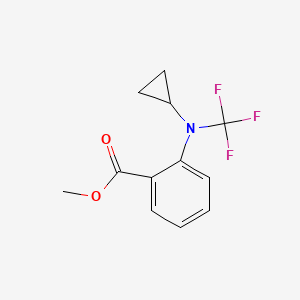 molecular formula C12H12F3NO2 B13962798 Methyl 2-(cyclopropyl(trifluoromethyl)amino)benzoate 