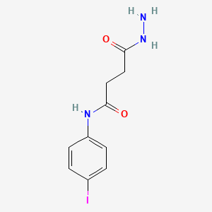 molecular formula C10H12IN3O2 B1396280 4-hydrazino-N-(4-iodophenyl)-4-oxobutanamide CAS No. 443863-27-2