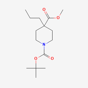 molecular formula C15H27NO4 B1396281 1-Tert-butyl 4-methyl 4-propylpiperidine-1,4-dicarboxylate CAS No. 1306738-94-2