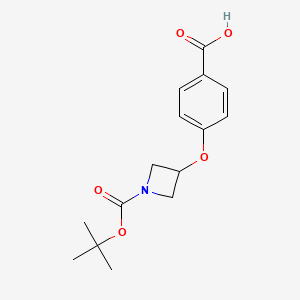 molecular formula C15H19NO5 B1396282 4-([1-(tert-Butoxycarbonyl)azetidin-3-yl]oxy)benzoic acid CAS No. 1259323-78-8