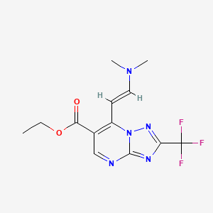 ethyl 7-[(E)-2-(dimethylamino)vinyl]-2-(trifluoromethyl)[1,2,4]triazolo[1,5-a]pyrimidine-6-carboxylate