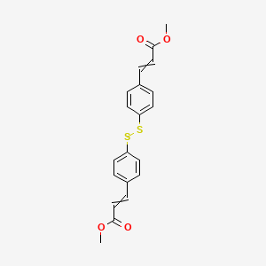 molecular formula C20H18O4S2 B13962865 Methyl 3-[4-[[4-(3-methoxy-3-oxoprop-1-enyl)phenyl]disulfanyl]phenyl]prop-2-enoate 