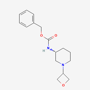 molecular formula C16H22N2O3 B1396287 (R)-Benzyl 1-(oxetan-3-yl)piperidin-3-ylcarbamate CAS No. 1349699-75-7