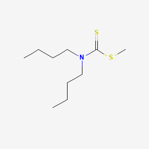molecular formula C10H21NS2 B13962885 Carbamodithioic acid, dibutyl-, methyl ester 