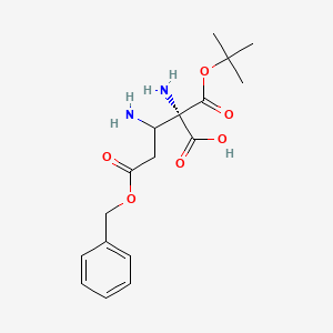 molecular formula C17H24N2O6 B13962887 (2S)-2,3-diamino-2-[(2-methylpropan-2-yl)oxycarbonyl]-5-oxo-5-phenylmethoxypentanoic acid 