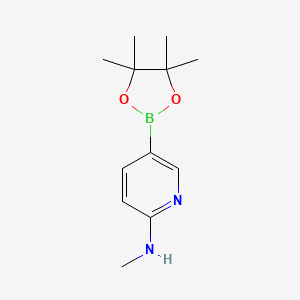 molecular formula C12H19BN2O2 B1396292 N-methyl-5-(4,4,5,5-tetramethyl-1,3,2-dioxaborolan-2-yl)pyridin-2-amine CAS No. 1005009-98-2
