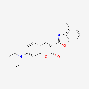 molecular formula C21H20N2O3 B13962921 7-(Diethylamino)-3-(4-methyl-1,3-benzoxazol-2-yl)-2H-1-benzopyran-2-one CAS No. 71838-87-4