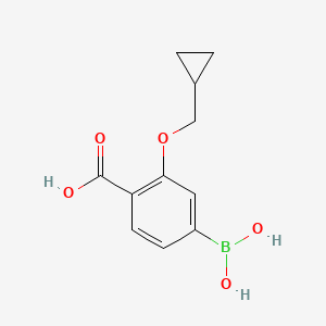molecular formula C11H13BO5 B13963004 4-Borono-2-(cyclopropylmethoxy)benzoic acid 