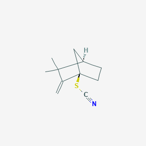 molecular formula C11H15NS B13963006 [(1R,4R)-3,3-dimethyl-2-methylidene-1-bicyclo[2.2.1]heptanyl] thiocyanate CAS No. 521068-33-7