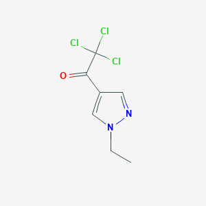 molecular formula C7H7Cl3N2O B1396303 2,2,2-Trichloro-1-(1-ethyl-1h-pyrazol-4-yl)ethan-1-one CAS No. 1306739-19-4