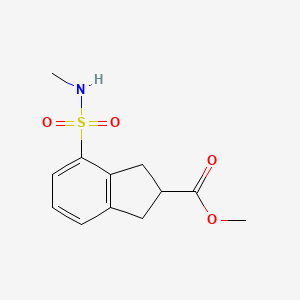 molecular formula C12H15NO4S B13963030 methyl 4-(N-methylsulfamoyl)-2,3-dihydro-1H-indene-2-carboxylate 