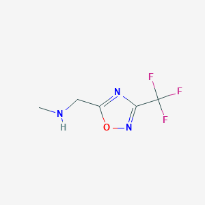 molecular formula C5H6F3N3O B1396304 甲基({[3-(三氟甲基)-1,2,4-恶二唑-5-基]甲基})胺 CAS No. 1306738-99-7