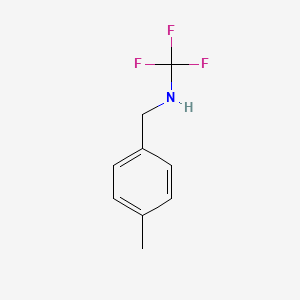 molecular formula C9H10F3N B13963048 1,1,1-trifluoro-N-(4-methylbenzyl)methanamine 