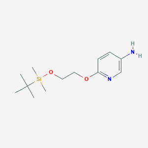 molecular formula C13H24N2O2Si B13963111 6-(2-((tert-Butyldimethylsilyl)oxy)ethoxy)pyridin-3-amine 