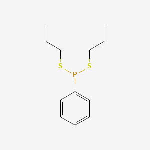 molecular formula C12H19PS2 B13963132 Phenylphosphonodithious acid dipropyl ester CAS No. 50538-07-3