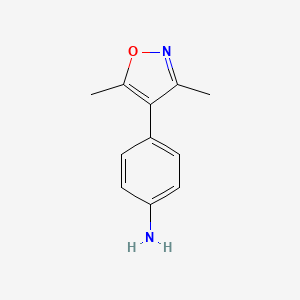 molecular formula C11H12N2O B1396314 4-(3,5-Dimethyl-isoxazol-4-yl)-phenylamine CAS No. 2155-99-9