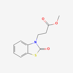 molecular formula C11H11NO3S B1396316 methyl 3-(2-oxo-1,3-benzothiazol-3(2H)-yl)propanoate CAS No. 1210-63-5