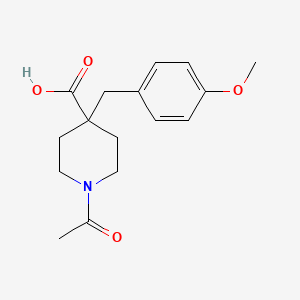 molecular formula C16H21NO4 B1396318 1-Acetyl-4-(4-methoxybenzyl)piperidine-4-carboxylic acid CAS No. 1306739-56-9