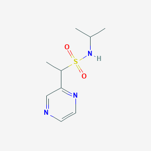molecular formula C9H15N3O2S B13963181 N-isopropyl-1-(pyrazin-2-yl)ethanesulfonamide 
