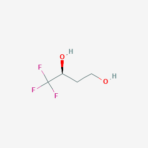 molecular formula C4H7F3O2 B139632 (S)-4,4,4-三氟丁烷-1,3-二醇 CAS No. 135154-88-0