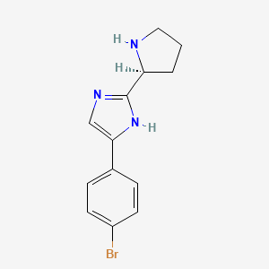 molecular formula C13H14BrN3 B1396321 (S)-5-(4-bromophenyl)-2-(pyrrolidin-2-yl)-1H-imidazole CAS No. 1255936-24-3