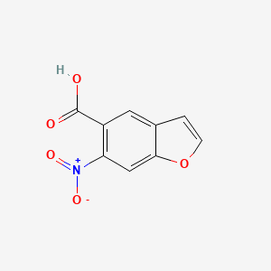 molecular formula C9H5NO5 B13963211 6-Nitro-1-benzofuran-5-carboxylic acid CAS No. 342425-80-3