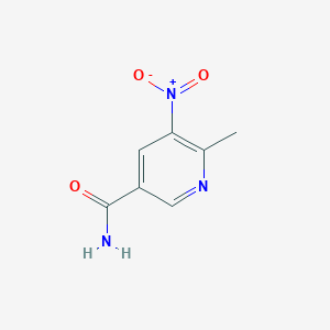 molecular formula C7H7N3O3 B13963220 6-Methyl-5-nitropyridine-3-carboxamide CAS No. 60524-54-1