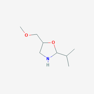 molecular formula C8H17NO2 B13963238 2-Isopropyl-5-(methoxymethyl)oxazolidine 