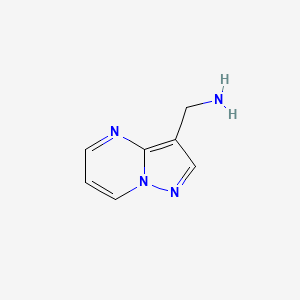 molecular formula C7H8N4 B1396324 Pyrazolo[1,5-a]pyrimidin-3-ylmethanamine CAS No. 933749-82-7