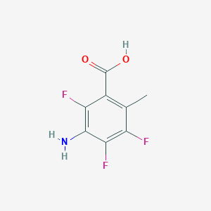 molecular formula C8H6F3NO2 B13963277 3-Amino-2,4,5-trifluoro-6-methylbenzoic acid 