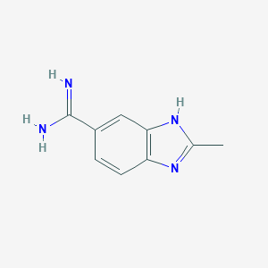 molecular formula C9H10N4 B139633 2-methyl-3H-benzimidazole-5-carboximidamide CAS No. 147125-44-8