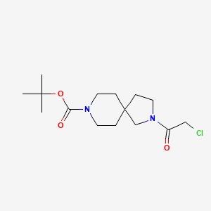 molecular formula C15H25ClN2O3 B13963306 tert-Butyl 2-(2-chloroacetyl)-2,8-diazaspiro[4.5]decane-8-carboxylate 