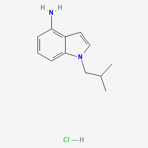 molecular formula C12H17ClN2 B1396331 1-isobutyl-1H-indol-4-amine hydrochloride CAS No. 1322605-09-3