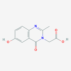 molecular formula C11H10N2O4 B1396332 (6-hydroxy-2-methyl-4-oxoquinazolin-3(4H)-yl)acetic acid CAS No. 1322605-11-7