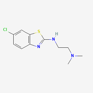 molecular formula C11H14ClN3S B1396333 N'-(6-chloro-1,3-benzothiazol-2-yl)-N,N-dimethylethane-1,2-diamine CAS No. 856792-57-9