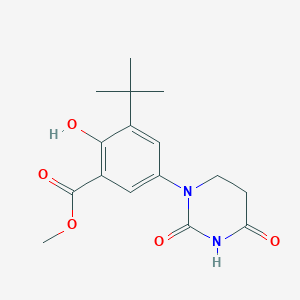 molecular formula C16H20N2O5 B13963334 methyl 3-tert-butyl-5-(2,4-dioxotetrahydropyrimidin-1(2H)-yl)-2-hydroxybenzoate 