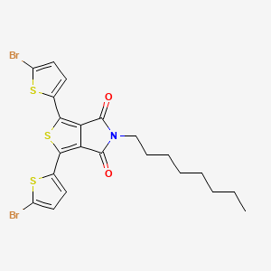 molecular formula C22H21Br2NO2S3 B13963349 1,3-Bis(5-bromothiophen-2-yl)-5-octyl-4H-thieno[3,4-c]pyrrole-4,6(5H)-dione 