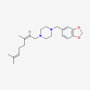 molecular formula C22H32N2O2 B13963356 cis-1-Neryl-4-piperonylpiperazine CAS No. 55436-45-8