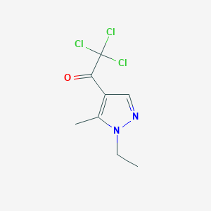molecular formula C8H9Cl3N2O B1396336 2,2,2-三氯-1-(1-乙基-5-甲基吡唑-4-基)乙酮 CAS No. 1306738-97-5