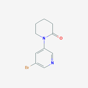 molecular formula C10H11BrN2O B13963364 1-(5-Bromopyridin-3-YL)piperidin-2-one 