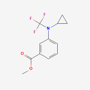molecular formula C12H12F3NO2 B13963371 Methyl 3-(cyclopropyl(trifluoromethyl)amino)benzoate 