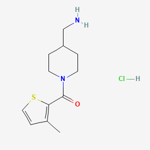 molecular formula C12H19ClN2OS B13963398 (4-(Aminomethyl)piperidin-1-yl)(3-methylthiophen-2-yl)methanone hydrochloride 
