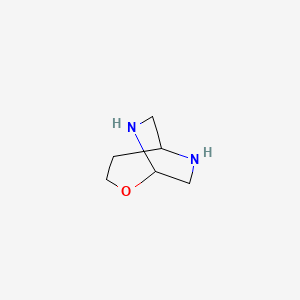 molecular formula C6H12N2O B13963401 2-Oxa-6,8-diazabicyclo[3.2.2]nonane CAS No. 85631-97-6