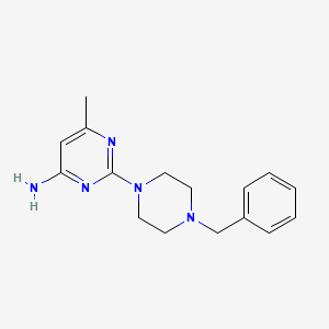 molecular formula C16H21N5 B1396341 2-(4-Benzylpiperazin-1-yl)-6-methylpyrimidin-4-amine CAS No. 1333960-57-8
