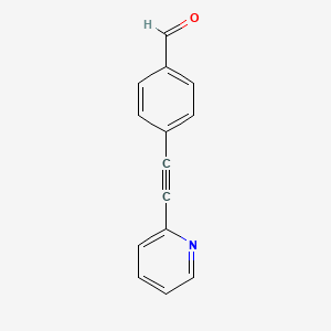 molecular formula C14H9NO B13963418 4-[(Pyridin-2-yl)ethynyl]benzaldehyde CAS No. 478159-18-1